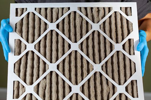 An air filter for a furnace.