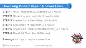 How Long Does It Repair A Sewer Line Infographic